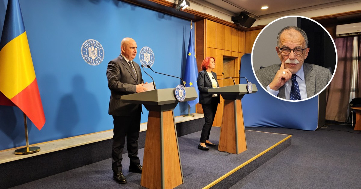 Premierul Ilie Bolojan și purtătoarea de cuvânt a Guvernului, Ioana Dogioiu, la o conferință de presă. Foto: Cristian Otopeanu / Libertatea