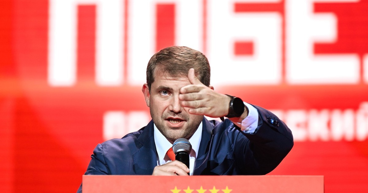 Ilan Șor ține un discurs la Congresul Blocului „Victorie - Pobeda”, organizat la Moscova Foto: Profimedia