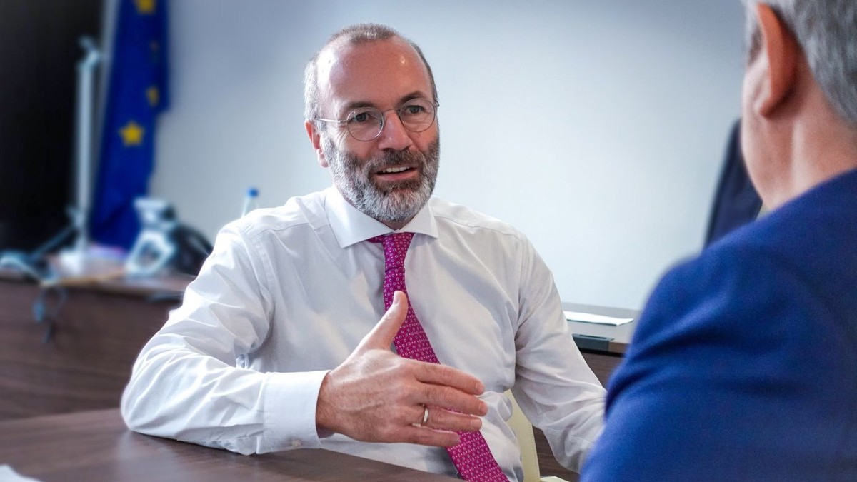Manfred Weber, în biroul său din Parlamentul European de la Strasbourg