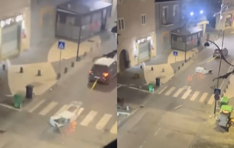 Bancomat smuls cu mașina și tras pe străzi: imagini virale după un jaf violent în Italia