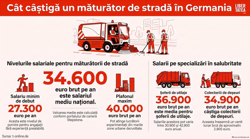 Salariile din salubritate în Germania / Imagine generată cu AI
