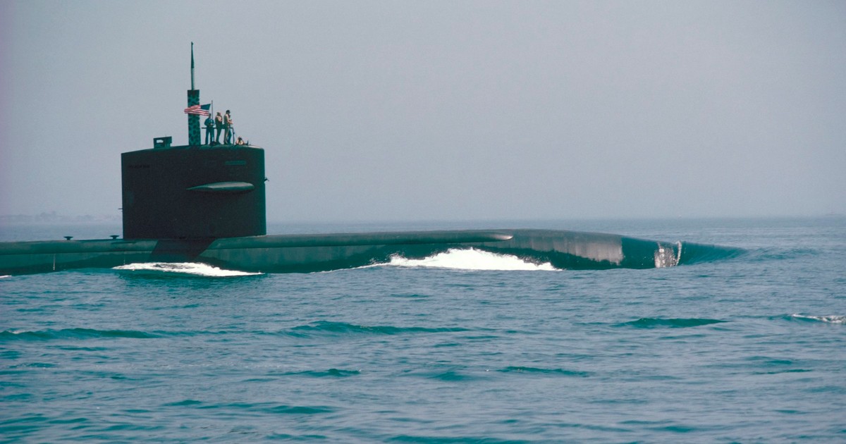 Imagine cu un submarin nuclear al Marinei SUA