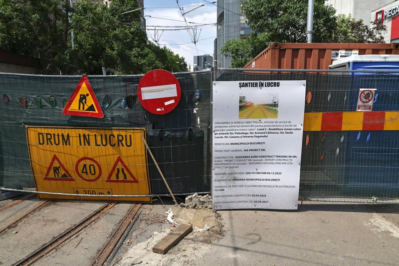Am mers pe șantierul STB să vedem cum se lucrează la schimbarea liniilor de tramvai. Foto: Vlad Chirea (Libertatea)