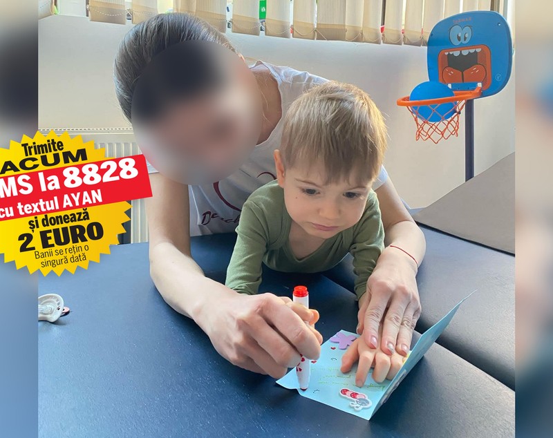 Ayan, care suferă de o boală genetică rară, poate fi tratat în Slovacia. Băiețelul de patru ani are nevoie de 7.000 de euro pentru transplantul cu celule stem, recomandat de specialiști
