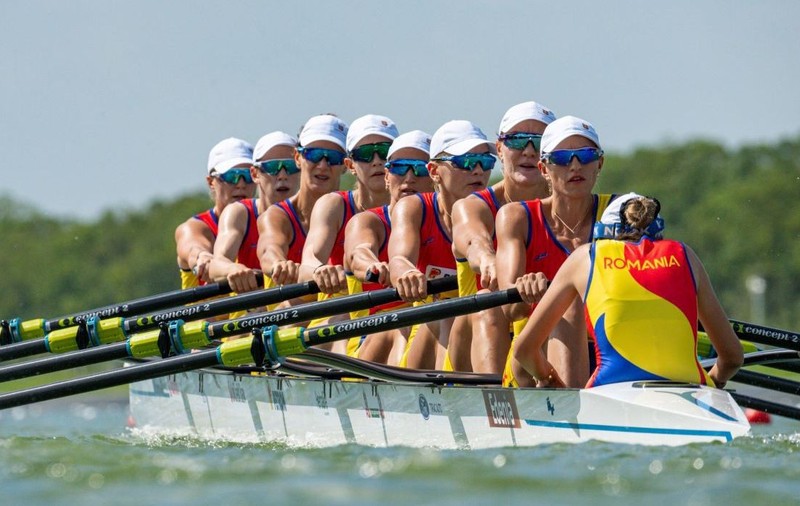 Echipajul feminin de 8 plus 1 rame al României a cucerit medalia de argint la Campionatele Mondiale