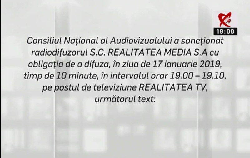 Realitatea TV a avut rating mai mare decât Kanal D în momentul în care emisia era suspendată