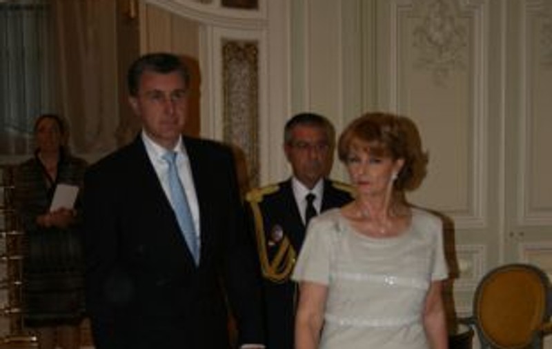Principesa Margareta şi-a luat la nunta prinţului Albert de Monaco şi o rochie creată de Irina Schrotter