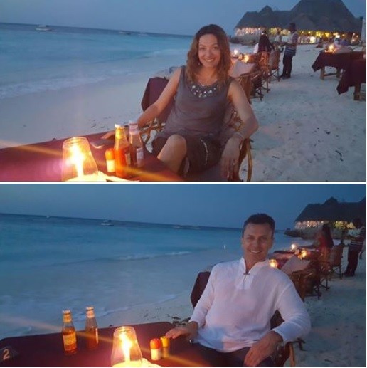 Anca Țurcașiu și soțul ei, cină romantică pe malul Oceanului