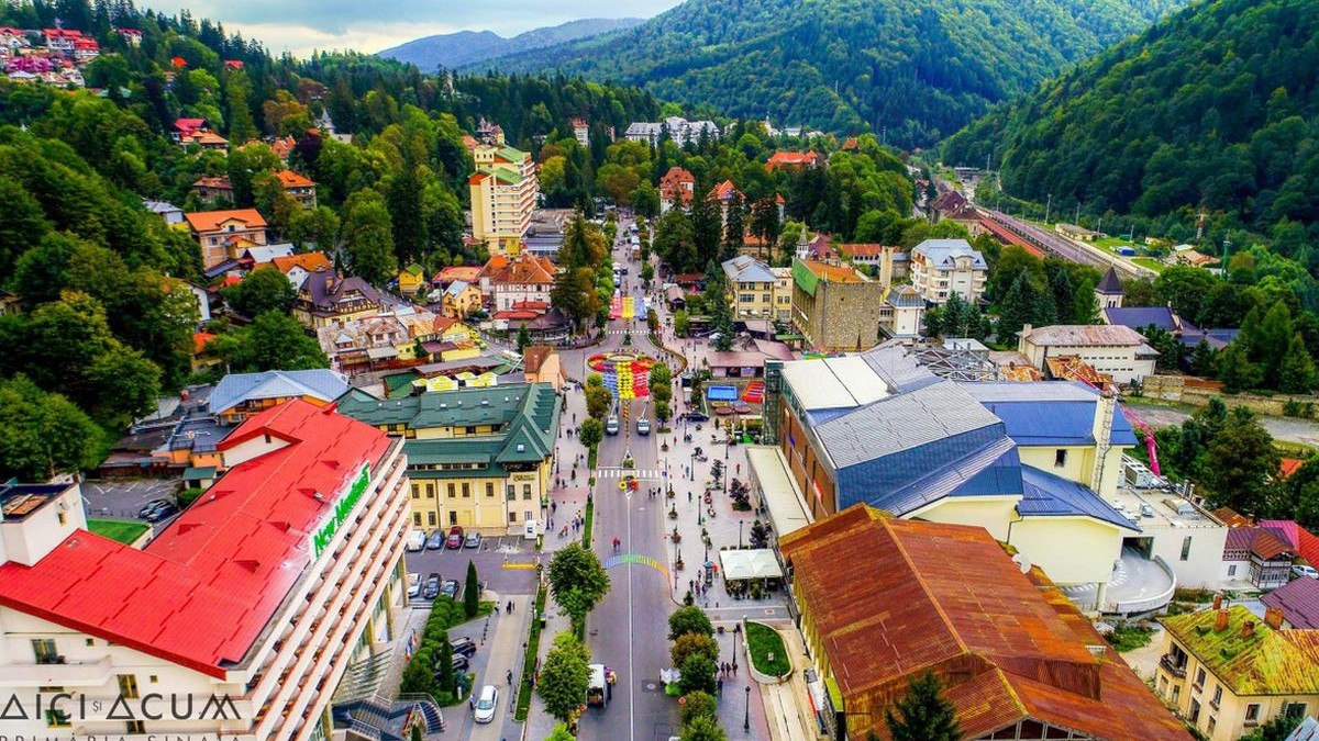 Stațiunea Sinaia, privire de sus