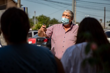 Primarul Ion Dumitrache, în timpul protestului din vara anului trecut. Foto: Eli Driu