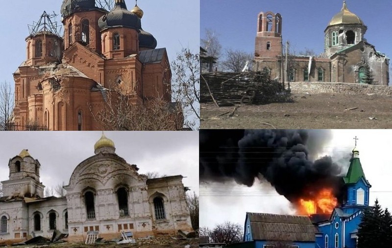 Imagini cu biserici din Ucraina distruse de bombardamentele ruse, publicate de Ministerul ucrainean al Culturii