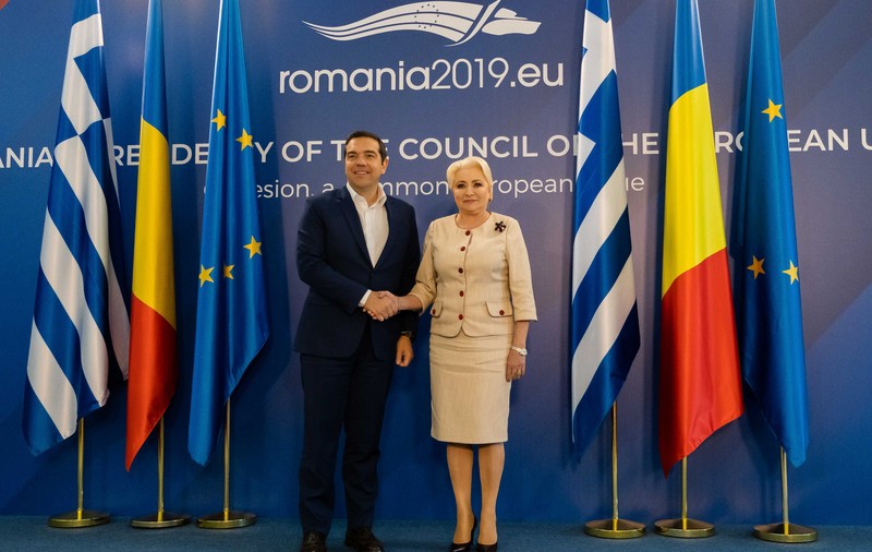 Viorica Dăncilă i-a primit la Palatul Victoria pe premierii Greciei şi Bulgariei. Reuniune România-Bulgaria-Grecia-Serbia, la Palatul Snagov