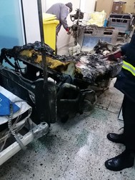 Incendiul a distrus secția ATI a spitalului din Piatra Neamț (foto Exploziv TV)
