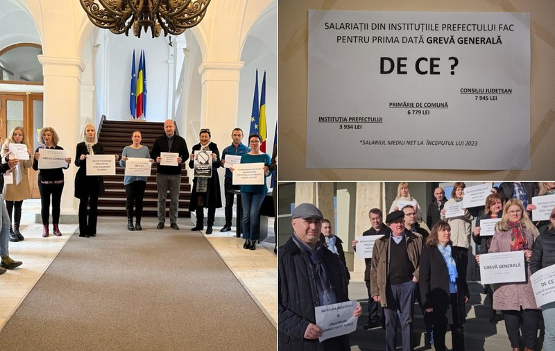 Grevă în mai multe prefecturi din țară. Angajații, nemulțumiți de salarii. „Suntem la pământ, a mai venit şi inflaţia”