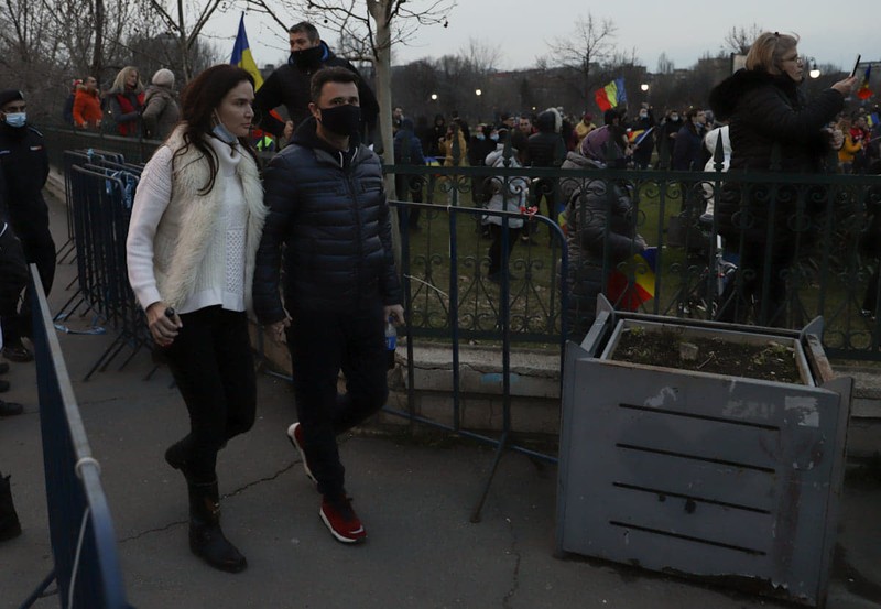 Daniel Florea, la protestul din Parcul Izvor | sursa foto: Vlad Chirea