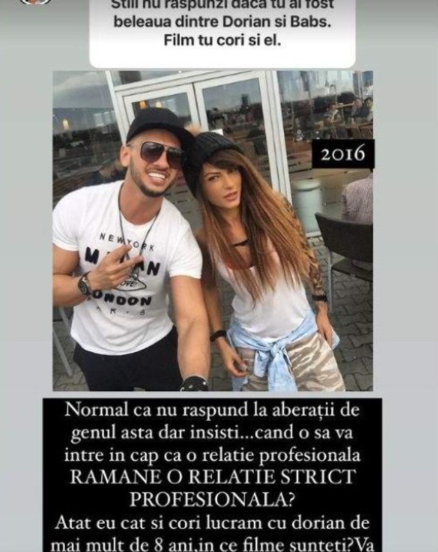 Reacția dansatoarei lui Dorian Popa după ce s-a speculat că ea l-a despărțit pe artist de Claudia Iosif: „Rămâne o relație strict profesională”