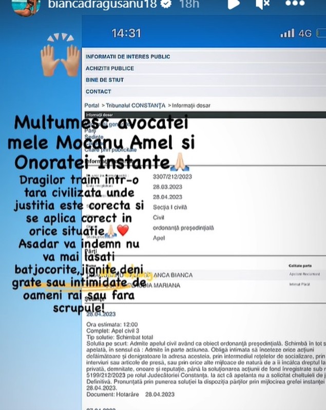 Bianca Drăgușanu a câștigat procesul cu Claudia Pătrășcanu, dar a pierdut zeci de mii de euro: „Nu vă mai lăsați batjocorite, jignite, denigrate”