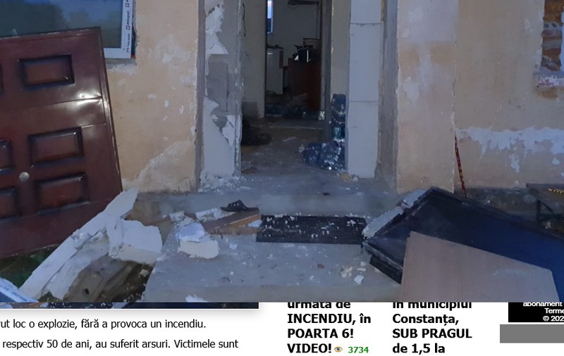 Explozie la o mănăstire din județul Constanța. Un preot și un călugăr au fost răniți