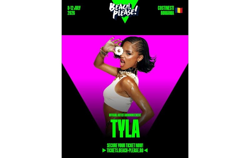 Tyla, artista care a cucerit lumea cu hitul „Water”, vine la Beach, Please!