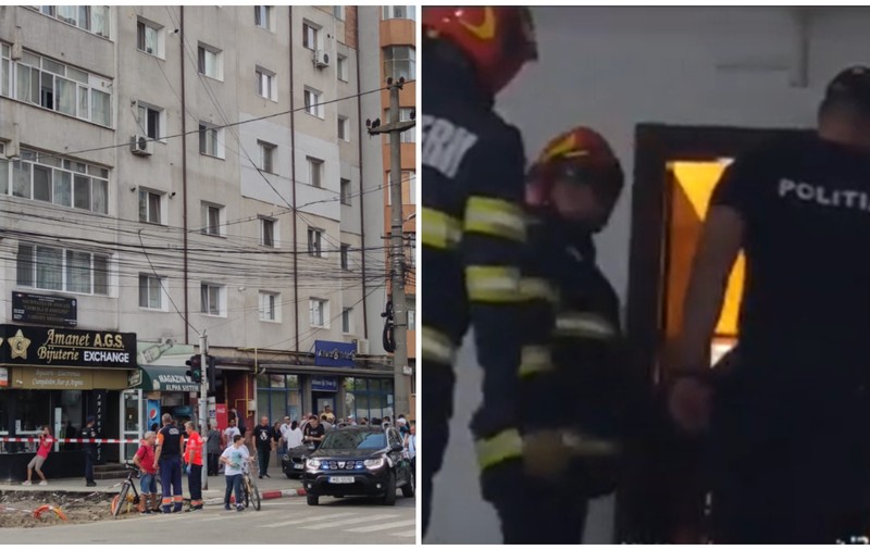 Bărbat scos cu forța de trupele speciale, dintr-un apartament din Alexandria, după ce o tânără a căzut de la etajul 5