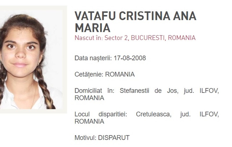 Mesaj Ro-Alert. O adolescentă din Ilfov a fost dată dispărută