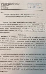 Acesta este documentul oficial prin care a fost reziliat contractul în valoare de 54 de milioane de euro