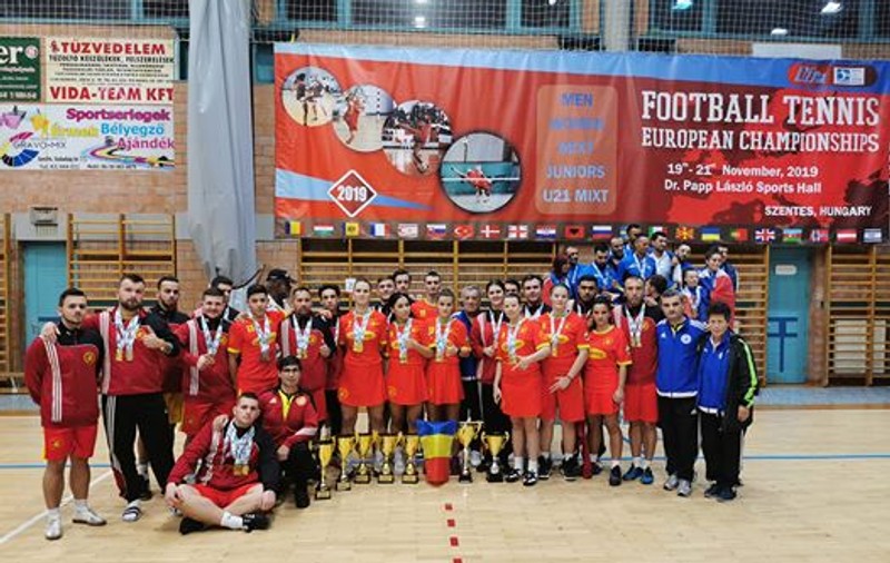 8 medalii de aur pentru tricolori la Campionatul European de tenis cu piciorul