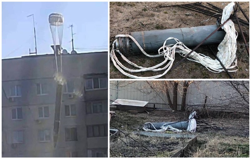 Rușii parașutează bombe peste orașele ucrainene: „Vă implor, nu vă apropiați de astfel de parașute!”