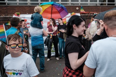 Ella și Crina, la sărbătoarea Pride din Tamworth. UK, august 2021