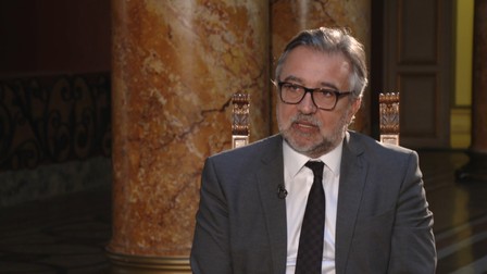 Lucian Romașcanu, imagine din timpul interviului