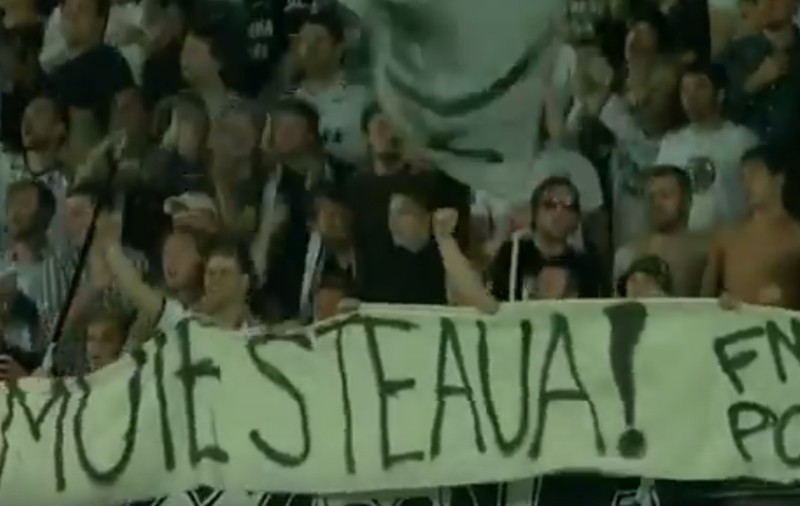 Rosenborg poate fi pedepsită de UEFA, din cauza acestui banner obscen afișat la adresa Stelei