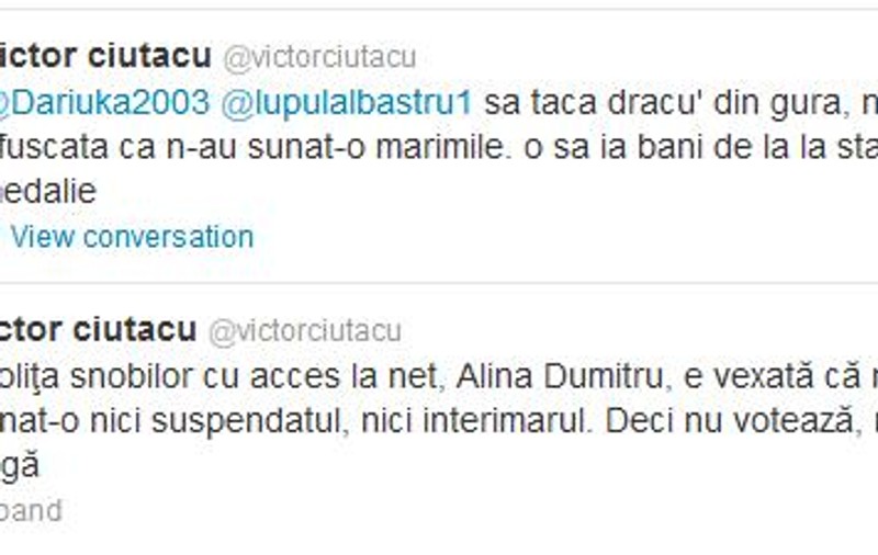 Victor Ciutacu, atac DUR la campioana Alina Dumitru: ”Să tacă dracu' din gură!”
