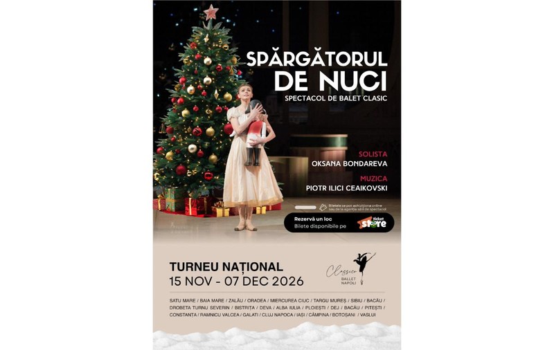 „Spargatorul de Nuci” – un turneu de poveste pentru intreaga familie, aduce magia baletului in intreaga tara (15 noiembrie – 15 decembrie, 2026)