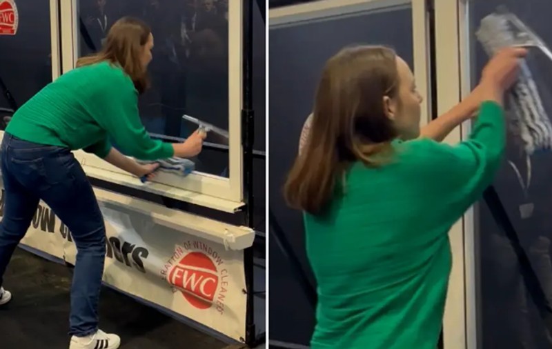 „Turbo Aliscia”. O britanică a intrat în Cartea Recordurilor drept „cea mai rapidă curățătoare de geamuri” din lume | VIDEO