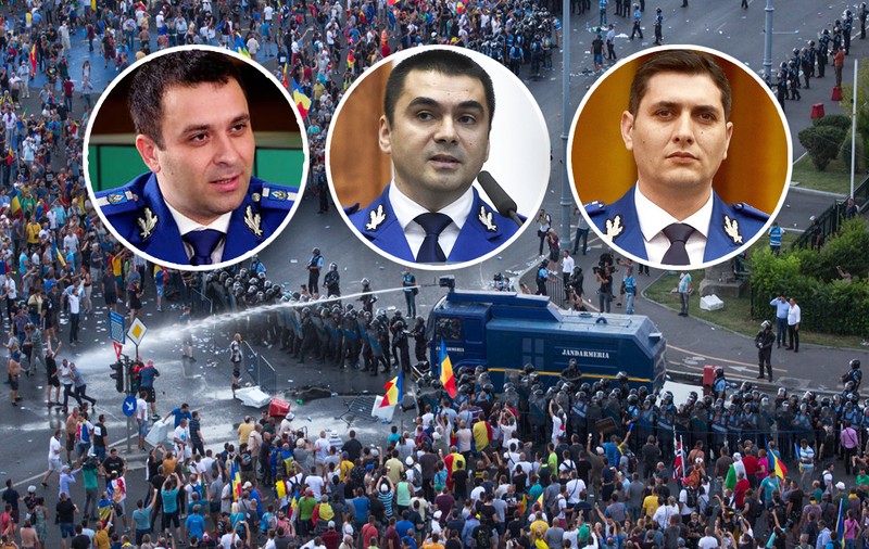 Cum încearcă jandarmii din Dosarul „10 August 2018” să scape de acuzații. Coloneii Cucoș, Cazan și Sindile îl acuză pe procurorul care a deschis ancheta că a participat la protest