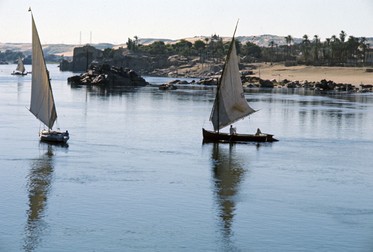 434683 01.09.1971 River Nile near Aswan city. Valeriy Shustov / Sputnik