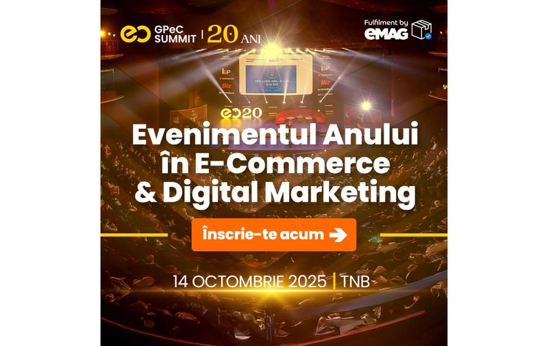GPeC SUMMIT 14 Octombrie – ziua în care domeniile E-Commerce și Digital Marketing sărbătoresc două decenii împreună cu GPeC