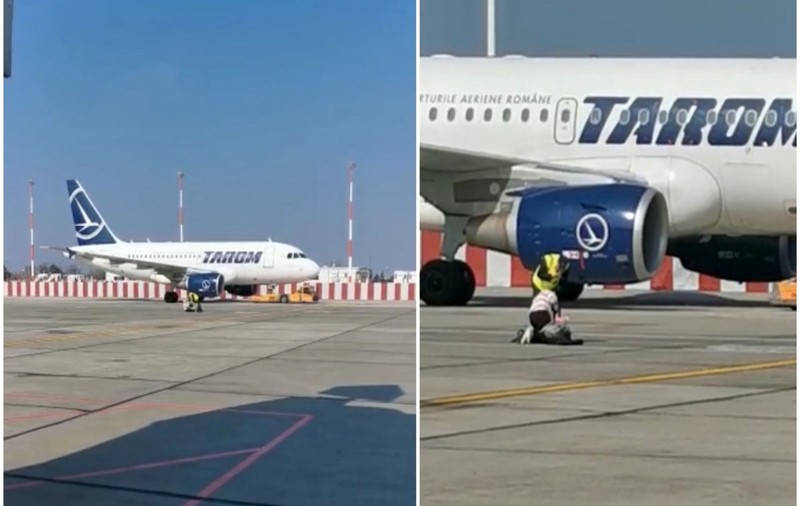O femeie cu un copil a încercat să prindă avionul din mers, pe Aeroportul Otopeni. VIDEO