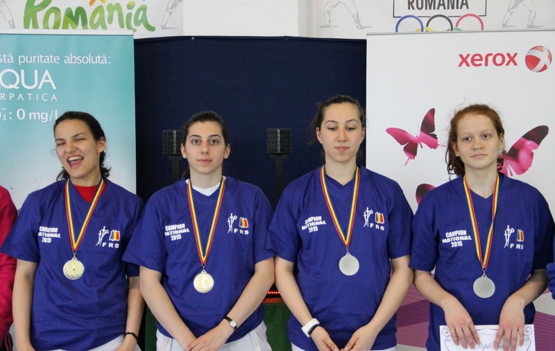 Prima echipă feminină a CSA Steaua a cucerit titlul național la floretă