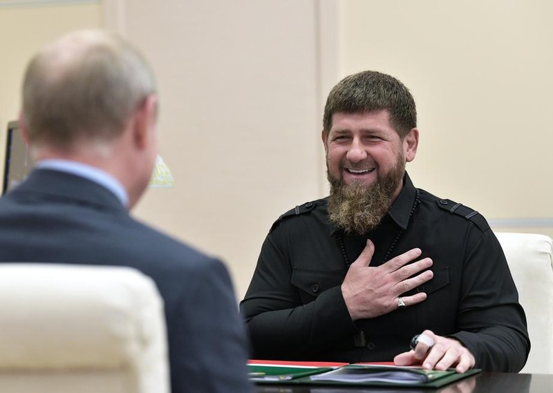 Vladimir Putin și liderul cecen Ramzan Kadîrov. 31 uugust 2019. Foto EPA
