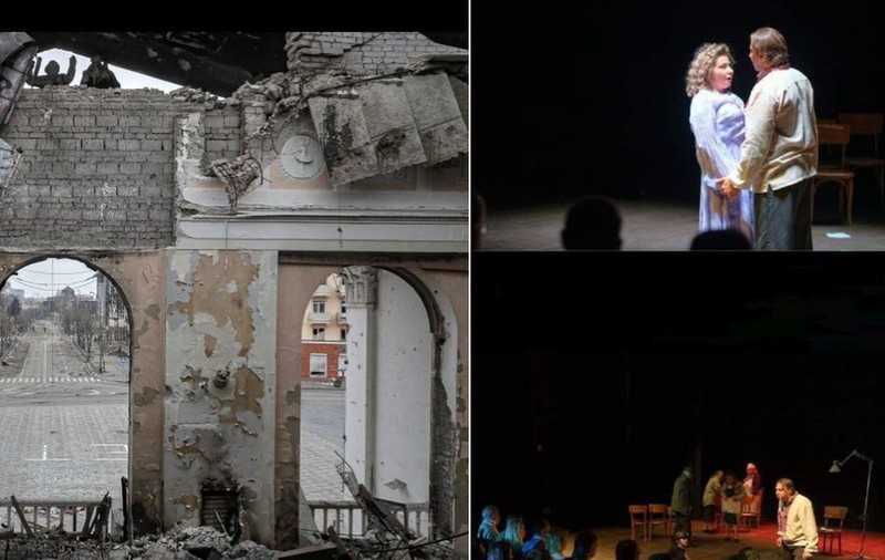 Actorii de la teatrul bombardat din Mariupol au avut prima reprezentație după atacul din martie. „Suntem în viață”