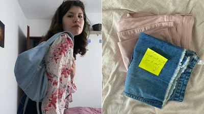 Colaj Codrina Caprioara, reciclare haine