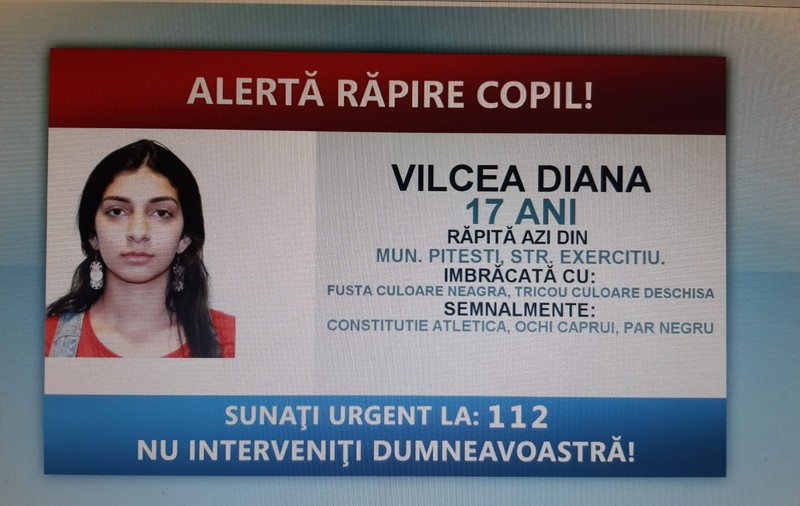 Alertă la nivel național: O fată de 17 ani a fost răpită de trei bărbați pe o stradă din Pitești