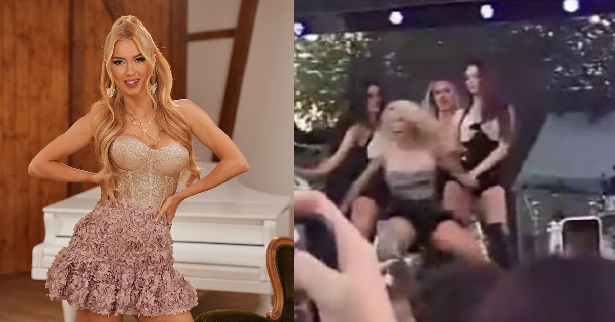 Andreea Bălan - cade pe scenă