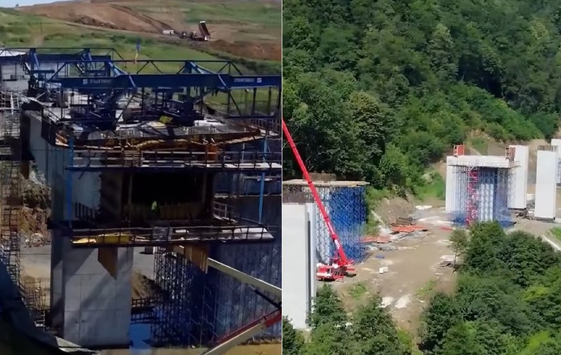 Tehnologie specială pe viaductul de pe Autostrada Sibiu-Pitești înalt cât un bloc de 20 de etaje. Ce este metoda de lansare incrementală folosită în premieră pe A1