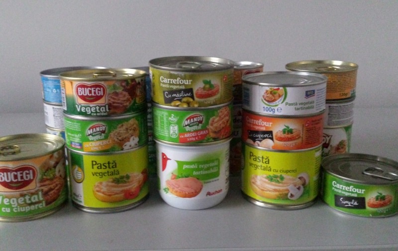 Studiu: Mai mult de jumătate din pateurile vegetale românești au cel puțin 7 aditivi