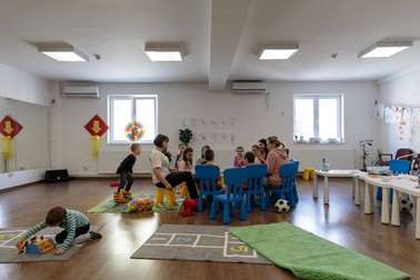 La Centrul Superheroyi de Ucraina copii au activități distractive, dar și consiliere psihologică. Foto: Vlad Chirea / Libertatea
