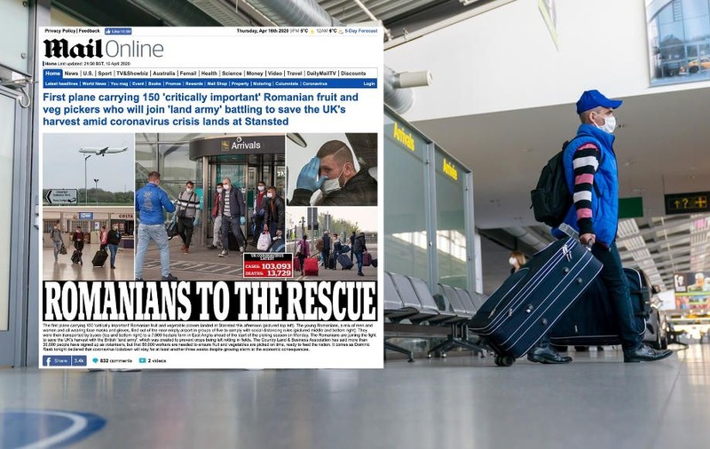 Daily Mail, pe prima pagină: „Românii au venit să ne salveze”. În urmă cu șase ani, erau descriși ca invadatori