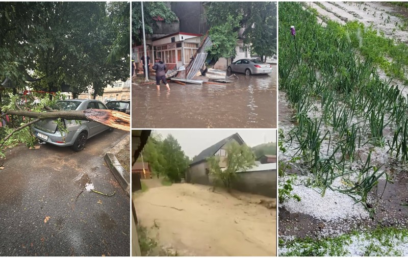 Codul portocaliu de ploi torențiale a făcut prăpăd în țară. În unele zone a plouat în 24 de ore cât într-o lună
