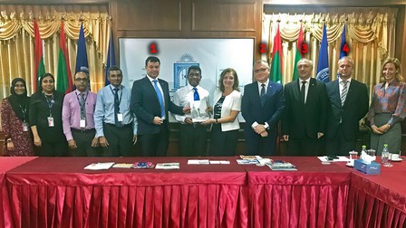 Delegația din Maldive: 1. Marilen Pirtea, 2. Sorin Cîmpeanu, 3. Leonard Azamfirei 4. Ioan Vasile Abrudan